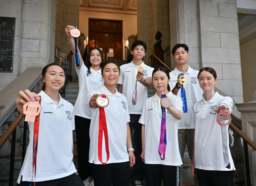 (Back row from the left) Wong Shun Yat, Kwok Chun Ting, Leung Ching Hang Wesley
(Front row from the left) Jia Wai Yin, Mak Hiu Tung Tiffany, Pang Wing Ka, Karlsson Jane Christa Ming Suet